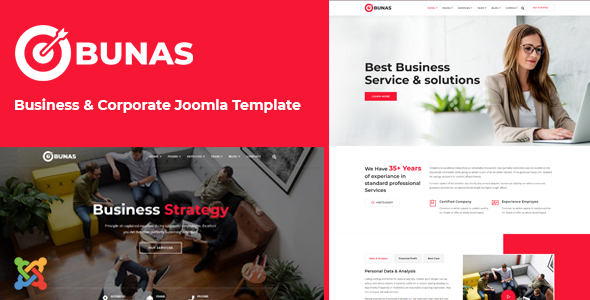 Preview image for Bunas -  Multipurpose Business and Corporate Joomla 6 Template