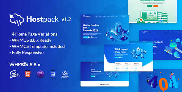Preview image for Hostpack | Responsive Hosting HTML Template