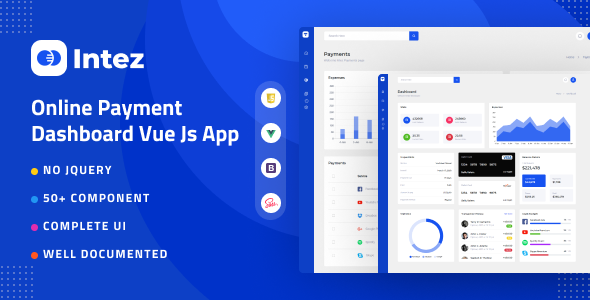 Intez - Payment Dashboard Vue App listing image