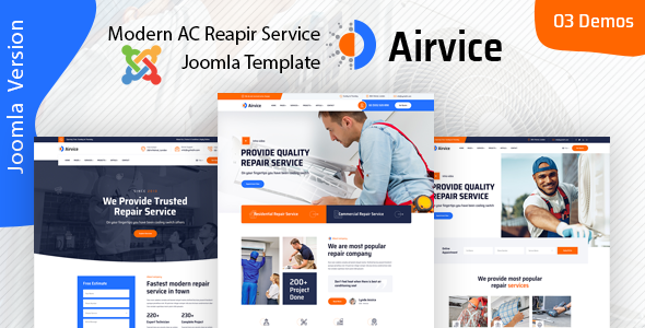 Airvice - AC Repair Services Joomla 6 Template