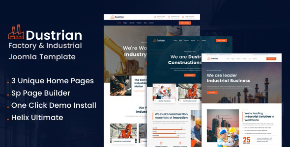 Dustrian - Factory & Industrial Joomla 6 Template
