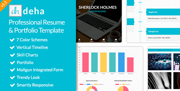 deha - Professional Resume & Portfolio Template listing image