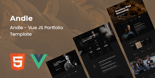 Product preview supplied for Andle - Vue Portfolio Template