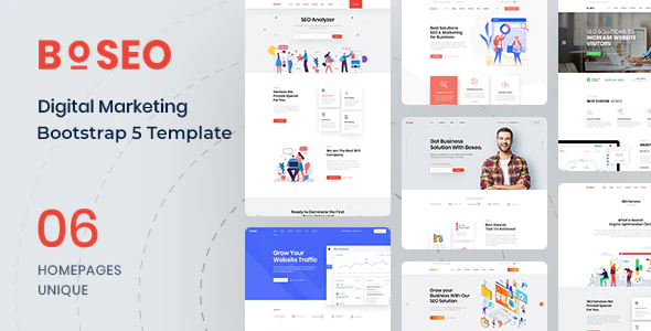 Product preview supplied for Boseo - SEO & Digital Marketing HTML Template