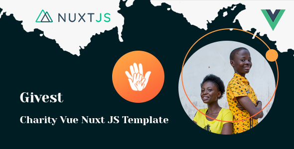 Givest - Donation Website Template using VueJS Nuxt JS
