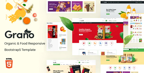 Grano - Organic Food Responsive Bootstrap5 Template listing image