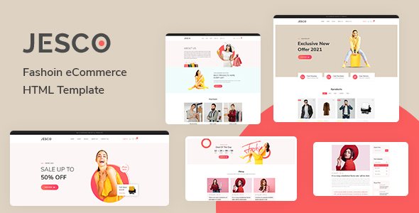 Product preview supplied for Jesco - Fashion Boutique eCommerce Website Template