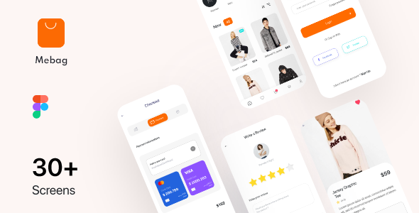 Preview image for Mebag-Ecommerce App UI Kit