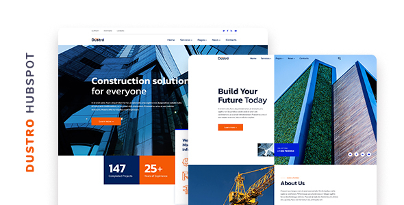 Preview image for Dustro - Construction Company HubSpot Theme