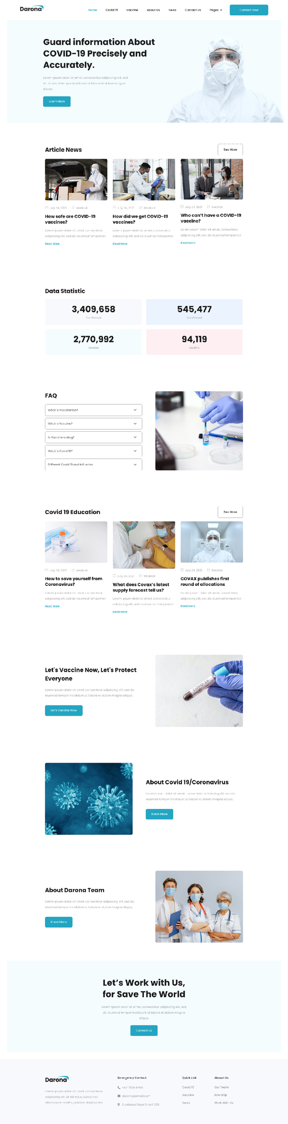 Darona – COVID-19 Social Awareness Elementor Template Kit