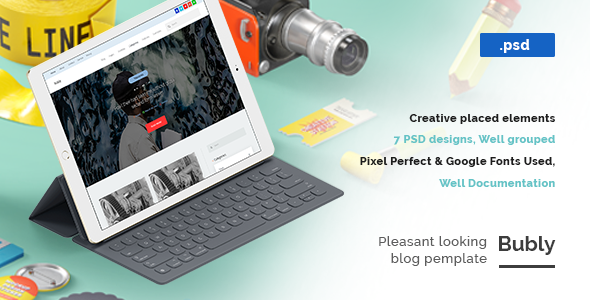 Bubly - Pleasant Looking Multipurpose  PSD Template