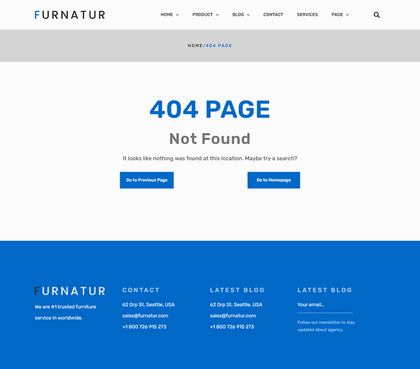 Furnatur - Furniture eCommerce Elementor Template Kit product preview