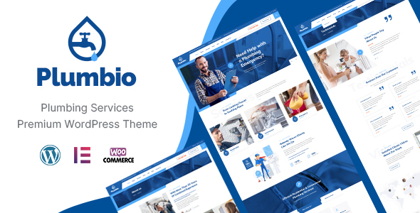Plumbio - Plumbing Services WordPress Theme product preview