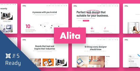 Product preview supplied for Alita - Web Studio Joomla 5 Template