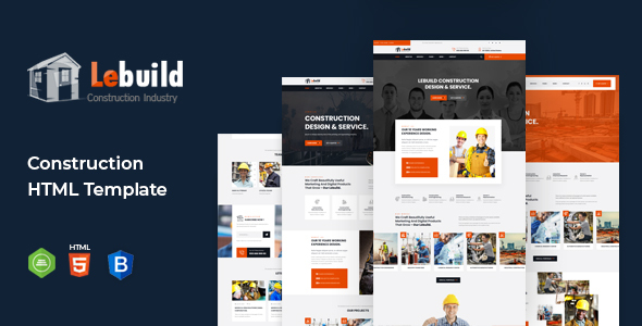 Lebuild - Construction Industry Company HTML Template listing image