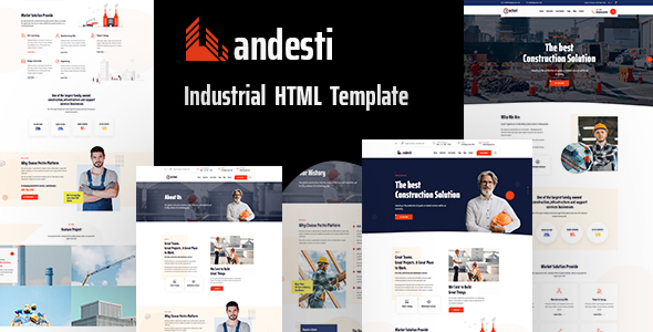 Andesti  – Industrial HTML Template product preview