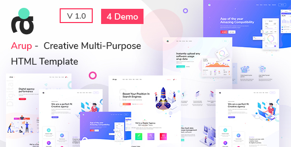 Arup - Creative Multipurpose  HTML Template listing image