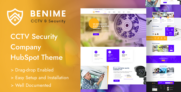 Benime - CCTV Surveillance Service HubSpot Theme