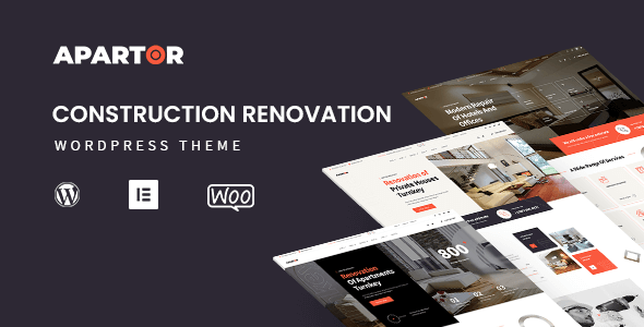 Apartor - Construction Renovation WordPress Theme product preview