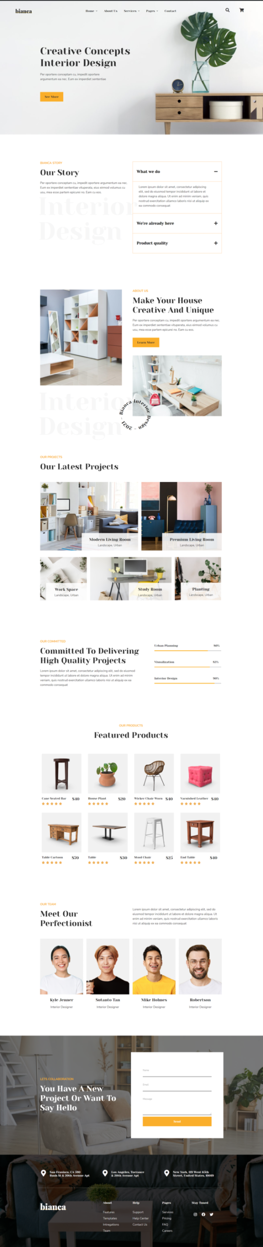 Bianca - Architecture Agency & Interior Design Elementor Pro Template Kit