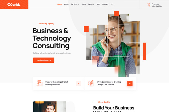 Conbiz - Consultancy & Business Elementor Template Kit