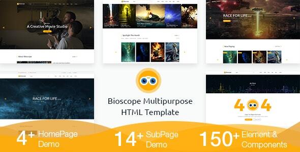 Bioscope - A Complete Video and Film Agency HTML Template listing image
