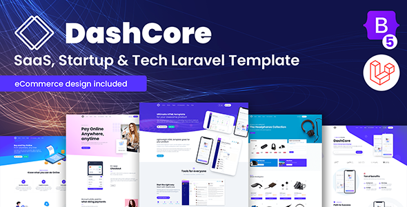 DashCore - SaaS & Software Bootstrap 5 Laravel Template listing image