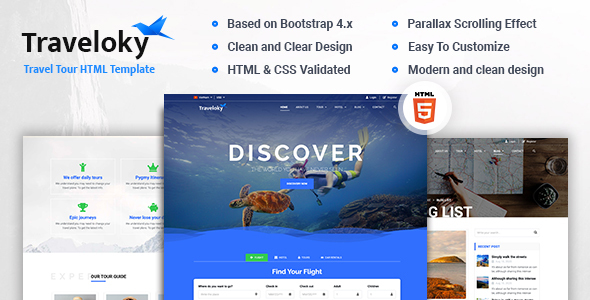 Traveloky - Travel Tour HTML Template