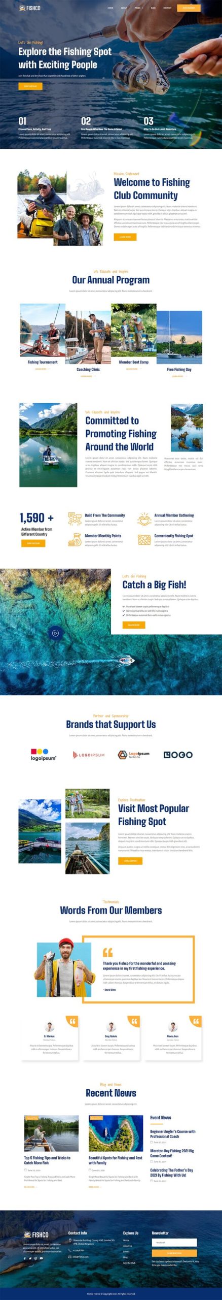 Fishco - Fishing & Hunting Club Elementor Template Kit