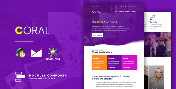 Coral - Responsive Email for Agencies, Startups & Creative Teams listing image