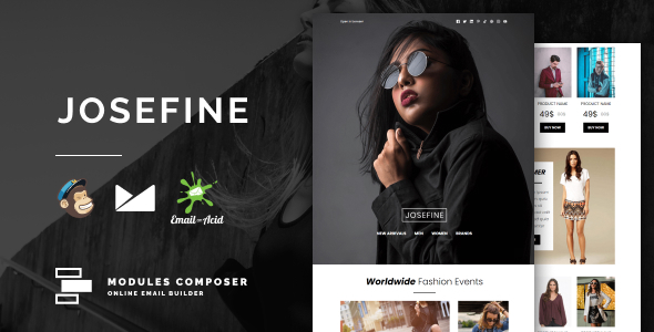 Josefine - E-commerce Responsive Email for Fashion & Accessories with Online Builder