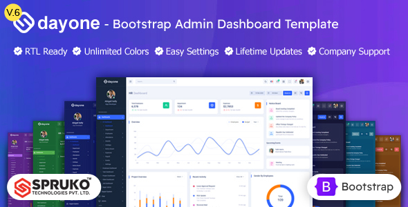 Dayone - HTML Bootstrap Admin Dashboard Template product preview