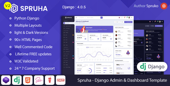 Spruha - Django Admin & Dashboard Template