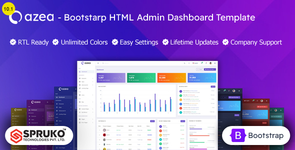 Azea – Bootstrap Admin Panel HTML Template
