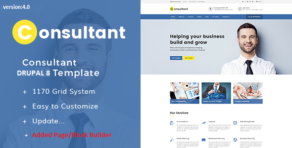 Consultant - Multipurpose Corporate Drupal 9 Template