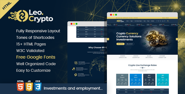 LEO - Bitcoin And Crypto Currency HTML Template