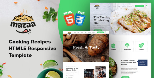 Preview image for Mazaa - Responsive Restaurant or Eatery Template