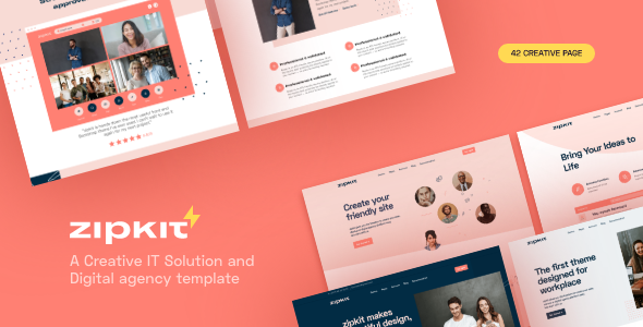 Zipkit - A Digital Agencies Template listing image
