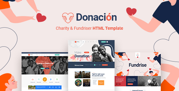 Donacion - Fundraising & Charity HTML5 Template listing image