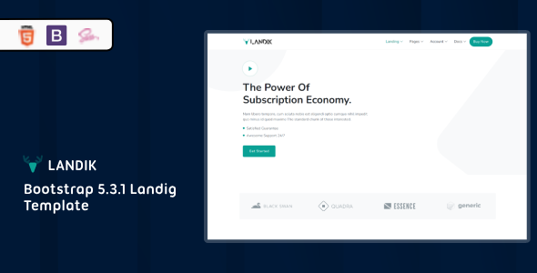 Landik - Saas & Software Landing Page Template listing image