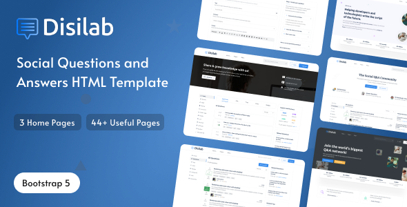 Disilab - Social Questions and Answers HTML Template with RTL listing image