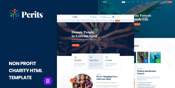 Perits - Non Profit Charity HTML Template listing image