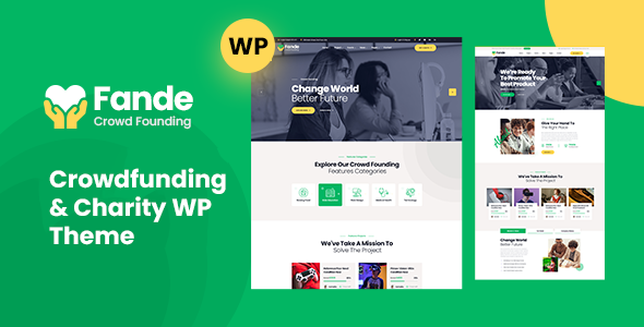 Preview image for Fande - Crowdfunding & Charity WordPress Theme + RTL