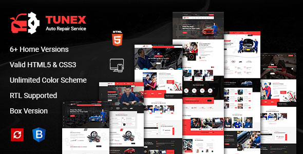 Preview image for TUNEX || Auto Mechanic & Car Repair HTML Template