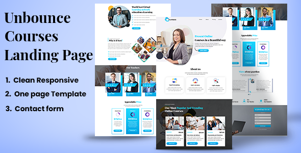 Education Courses - Unbounce Landing page