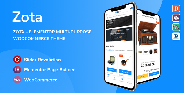 Zota - Elementor Multi-Purpose WooCommerce Theme listing image