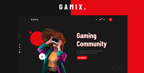 Gamix - eSports & Gaming HTML5 Template product preview