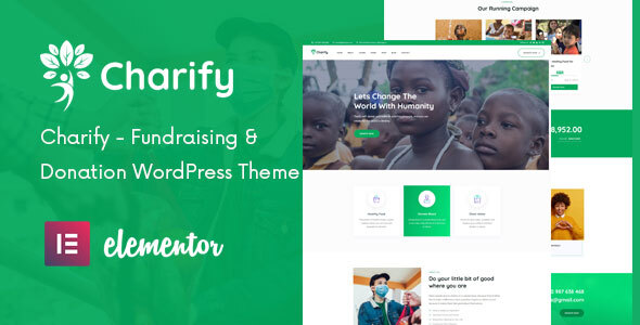 Product preview supplied for Charify - Fundraising & Donation WordPress Theme