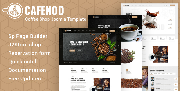 Preview image for Cafenod – Joomla 6 Restaurant & Coffee Shop