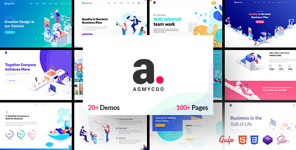 Agmycoo - Isometric Creative Digital Agency Portfolio Html Template listing image